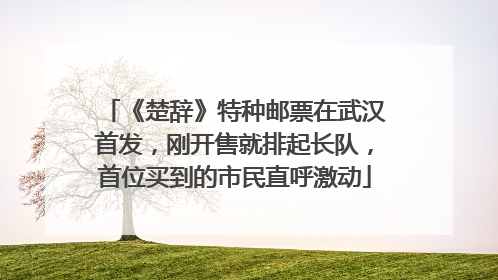 《楚辞》特种邮票在武汉首发，刚开售就排起长队，首位买到的市民直呼激动