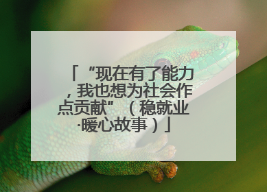 “现在有了能力，我也想为社会作点贡献”（稳就业·暖心故事）