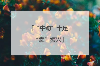 “牛劲”十足“犇”振兴
