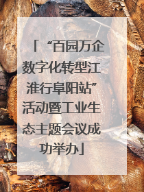 “百园万企数字化转型江淮行阜阳站”活动暨工业生态主题会议成功举办
