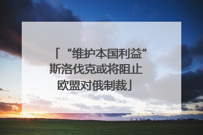 “维护本国利益” 斯洛伐克或将阻止欧盟对俄制裁