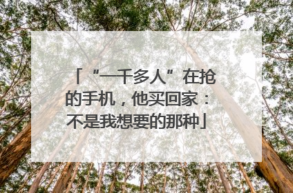 “一千多人”在抢的手机，他买回家：不是我想要的那种