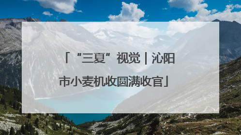 “三夏”视觉｜沁阳市小麦机收圆满收官