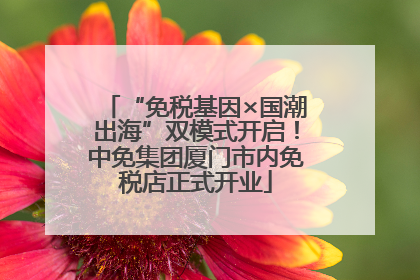 “免税基因×国潮出海”双模式开启！中免集团厦门市内免税店正式开业