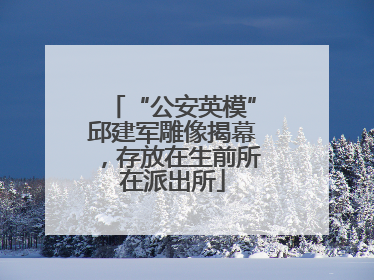 “公安英模”邱建军雕像揭幕，存放在生前所在派出所