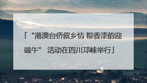 “港澳台侨叙乡情 粽香漆韵迎端午” 活动在四川邛崃举行
