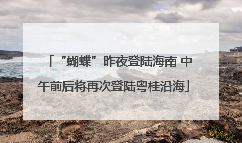 “蝴蝶”昨夜登陆海南 中午前后将再次登陆粤桂沿海