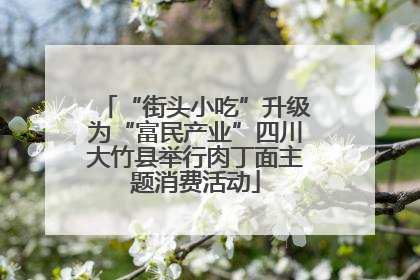 “街头小吃”升级为“富民产业”四川大竹县举行肉丁面主题消费活动