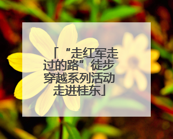 “走红军走过的路”徒步穿越系列活动走进桂东