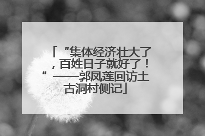 “集体经济壮大了，百姓日子就好了！”——郭凤莲回访土古洞村侧记
