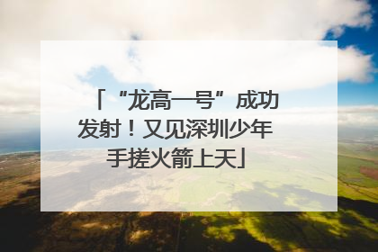 “龙高一号”成功发射！又见深圳少年手搓火箭上天