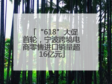 “618”大促首轮，宁波跨境电商零售进口销量超16亿元