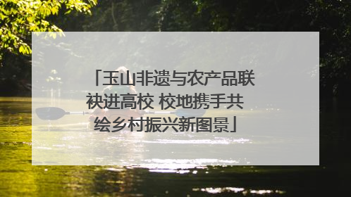 玉山非遗与农产品联袂进高校 校地携手共绘乡村振兴新图景