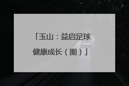 玉山：益启足球 健康成长（图）