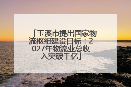 玉溪市提出国家物流枢纽建设目标：2027年物流业总收入突破千亿