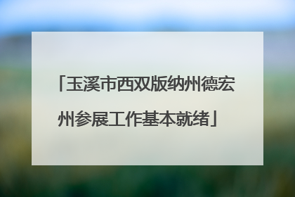 玉溪市西双版纳州德宏州参展工作基本就绪