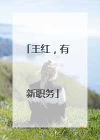 王红，有新职务