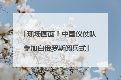现场画面！中国仪仗队参加白俄罗斯阅兵式