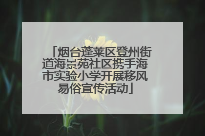 烟台蓬莱区登州街道海景苑社区携手海市实验小学开展移风易俗宣传活动