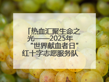 热血汇聚生命之光——2025年“世界献血者日”红十字志愿服务队在行动