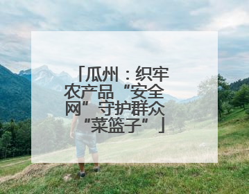 瓜州：织牢农产品“安全网”守护群众“菜篮子”