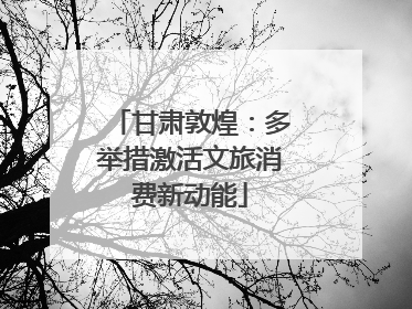 甘肃敦煌：多举措激活文旅消费新动能