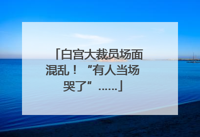 白宫大裁员场面混乱！“有人当场哭了”……