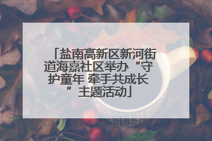 盐南高新区新河街道海嘉社区举办“守护童年 牵手共成长”主题活动