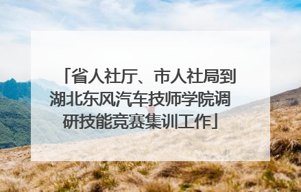 省人社厅、市人社局到湖北东风汽车技师学院调研技能竞赛集训工作