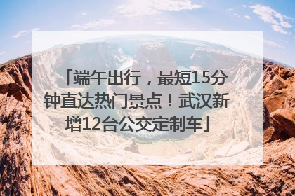 端午出行，最短15分钟直达热门景点！武汉新增12台公交定制车