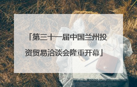 第三十一届中国兰州投资贸易洽谈会隆重开幕