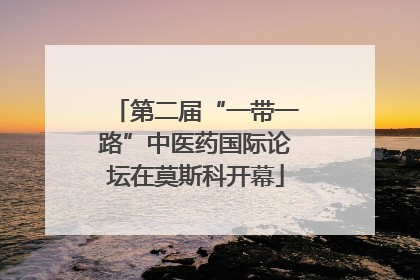 第二届“一带一路”中医药国际论坛在莫斯科开幕