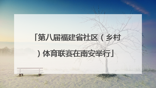 第八届福建省社区（乡村）体育联赛在南安举行