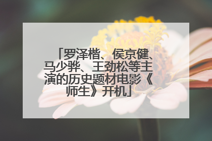 罗泽楷、侯京健、马少骅、王劲松等主演的历史题材电影《师生》开机