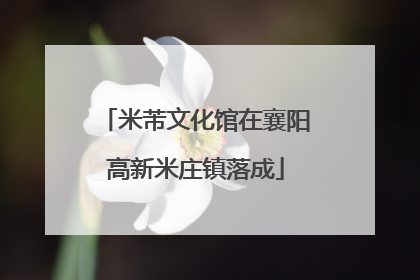 米芾文化馆在襄阳高新米庄镇落成