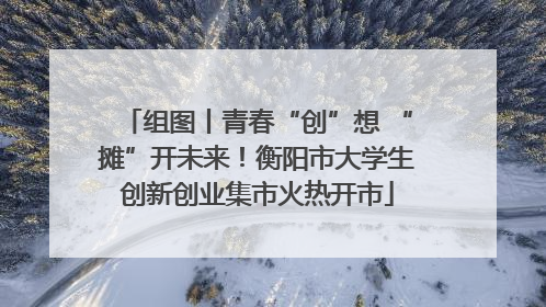 组图丨青春“创”想 “摊”开未来！衡阳市大学生创新创业集市火热开市