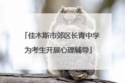 佳木斯市郊区长青中学为考生开展心理辅导