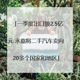 一季度出口额2.5亿元 永嘉将二手汽车卖向20多个国家和地区