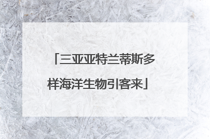 三亚亚特兰蒂斯多样海洋生物引客来