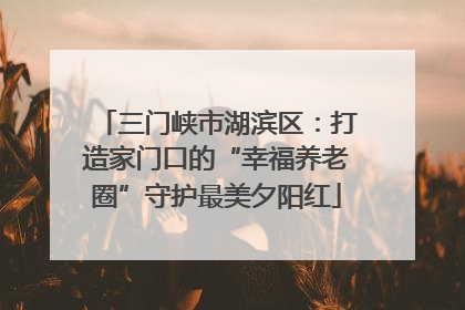 三门峡市湖滨区：打造家门口的“幸福养老圈”守护最美夕阳红