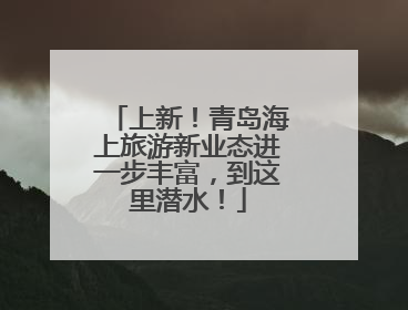 上新！青岛海上旅游新业态进一步丰富，到这里潜水！