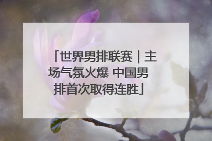 世界男排联赛｜主场气氛火爆 中国男排首次取得连胜