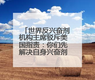 世界反兴奋剂机构主席驳斥美国指责：你们先解决自身兴奋剂问题