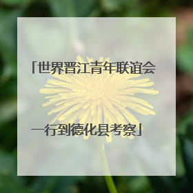 世界晋江青年联谊会一行到德化县考察