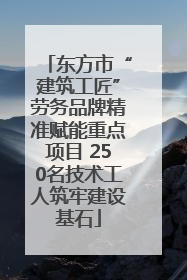 东方市“建筑工匠”劳务品牌精准赋能重点项目 250名技术工人筑牢建设基石