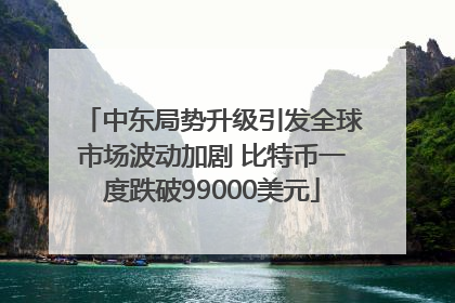 中东局势升级引发全球市场波动加剧 比特币一度跌破99000美元