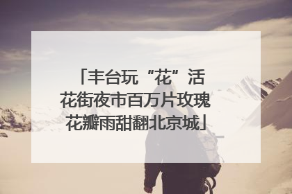 丰台玩“花”活 花街夜市百万片玫瑰花瓣雨甜翻北京城