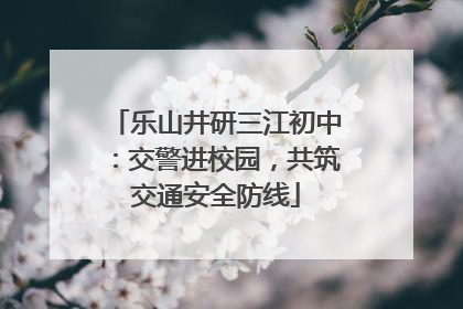 乐山井研三江初中：交警进校园，共筑交通安全防线