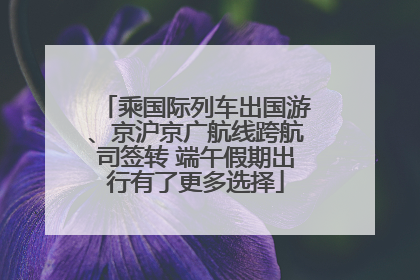 乘国际列车出国游、京沪京广航线跨航司签转 端午假期出行有了更多选择