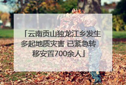 云南贡山独龙江乡发生多起地质灾害 已紧急转移安置700余人